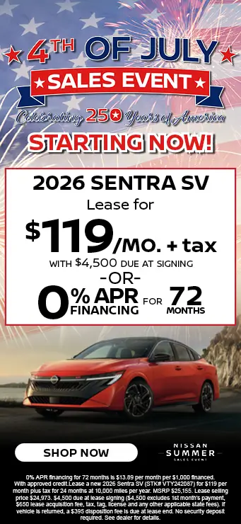 New 2026 Nissan Sentra July 4th